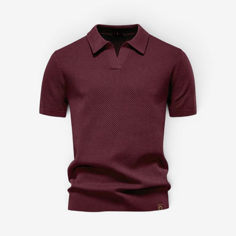 Polo ajusté pour homme à manches courtes