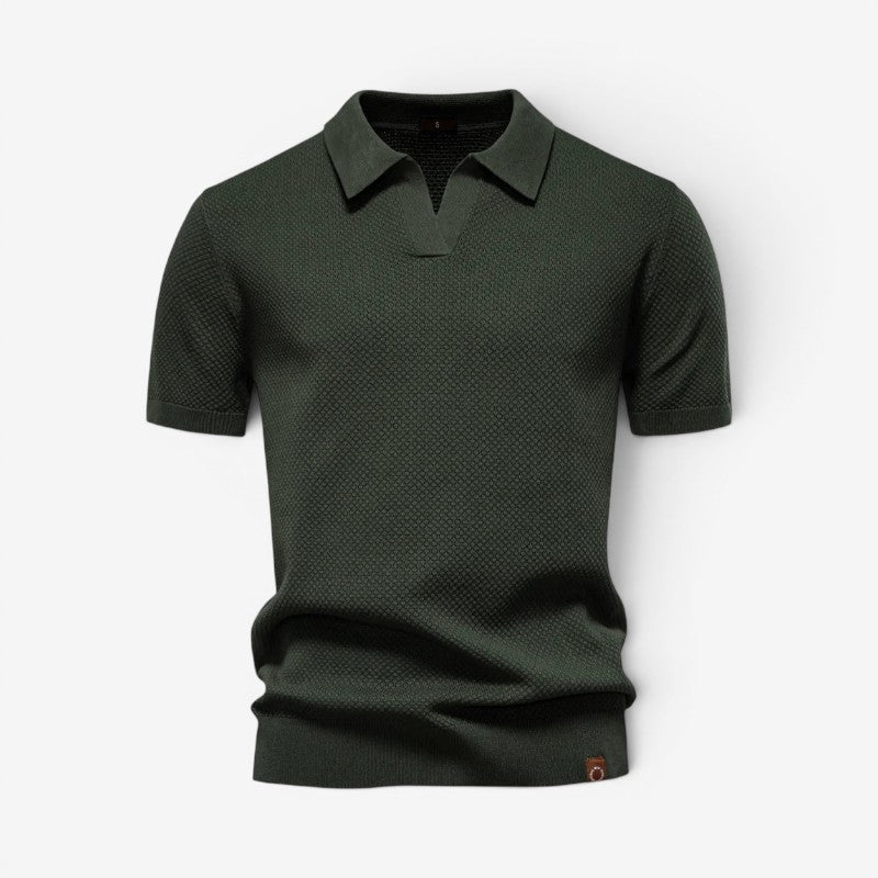 Polo ajusté pour homme à manches courtes