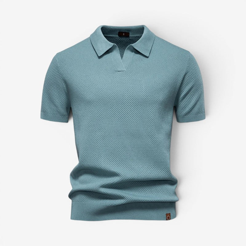 Polo ajusté pour homme à manches courtes