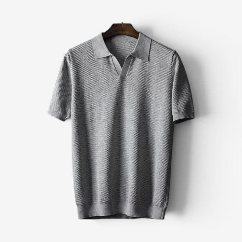 Polo homme avec col rabattu