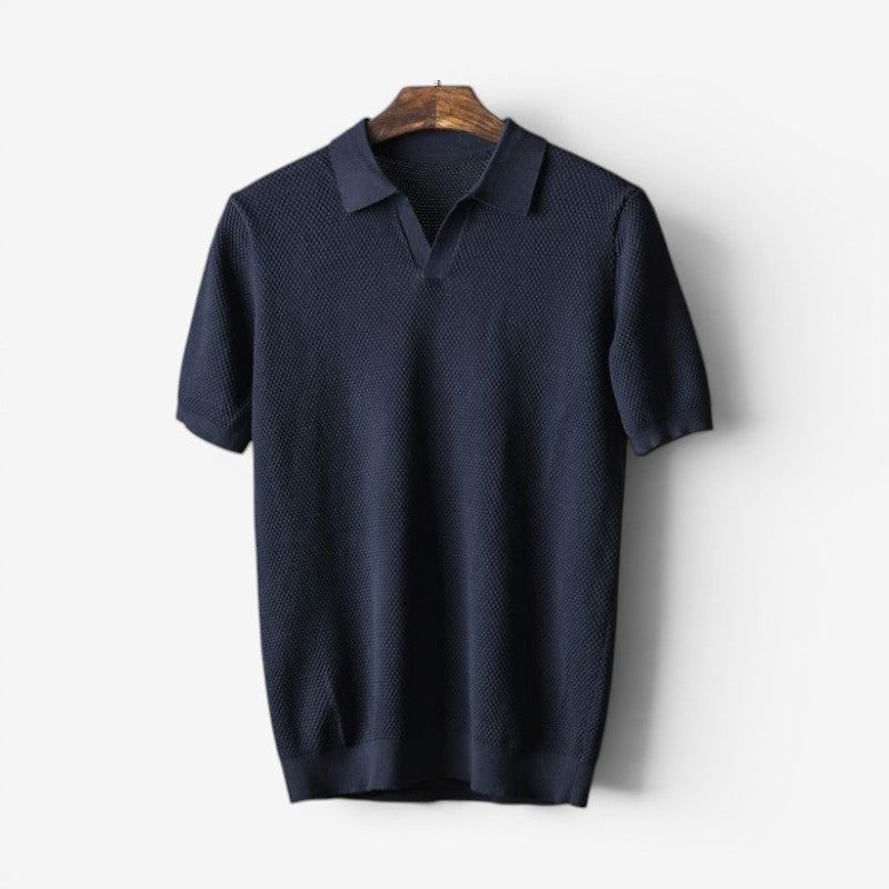 Polo homme avec col rabattu