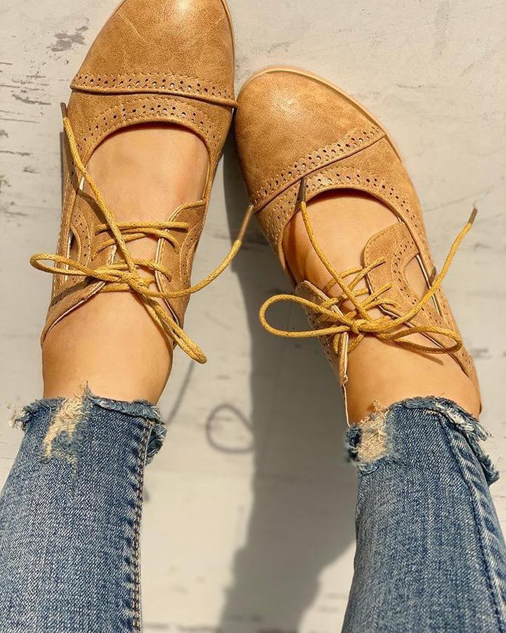 Isabella - Pantofi Oxford eleganți cu toc înalt și design cu șireturi