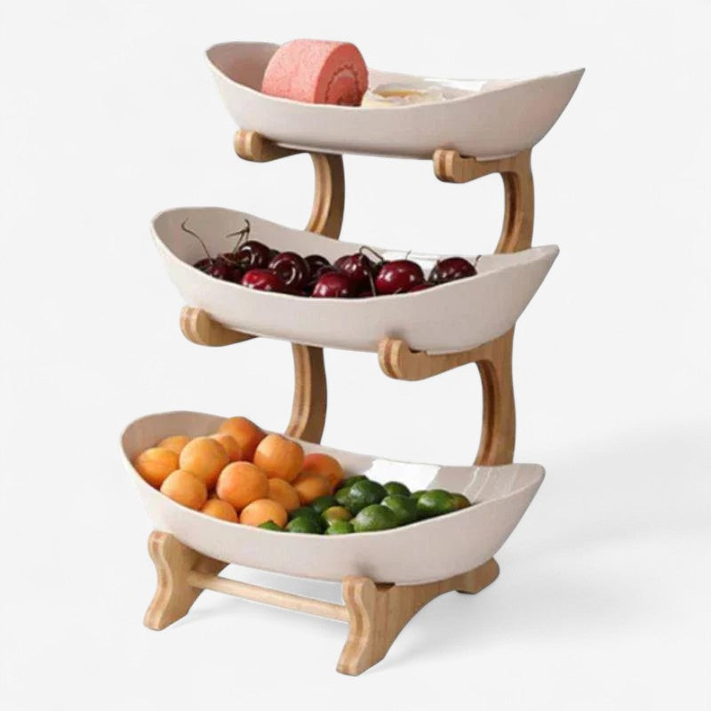 HoldNest – Modern Fruit Bowl with Removable Multi-layer Trays