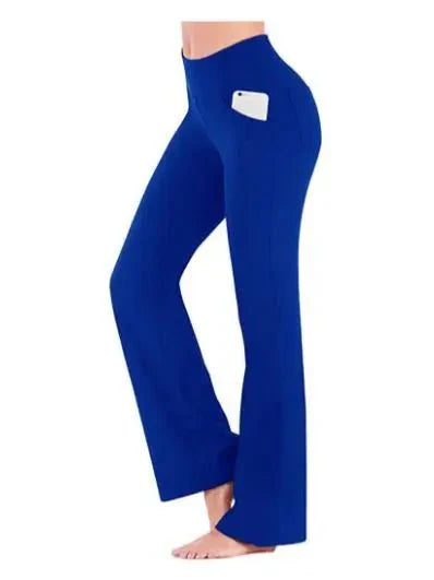 Zoe - Flared yoga pants with high waist and functional pockets