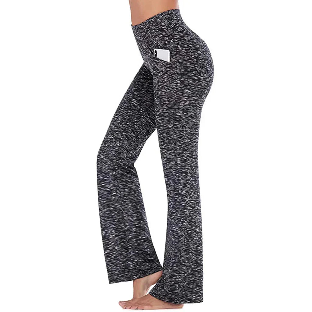 Zoe - Pantaloni de yoga evazați cu talie înaltă și buzunare funcționale