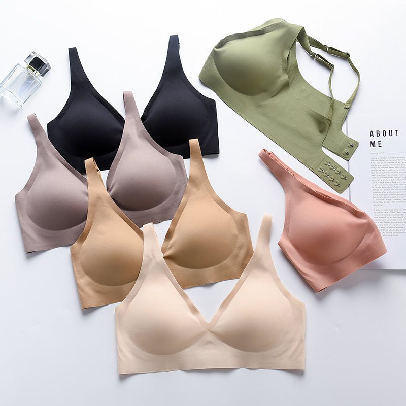Lena - Wireless V-neck bralette with seamless fit and adjustable straps