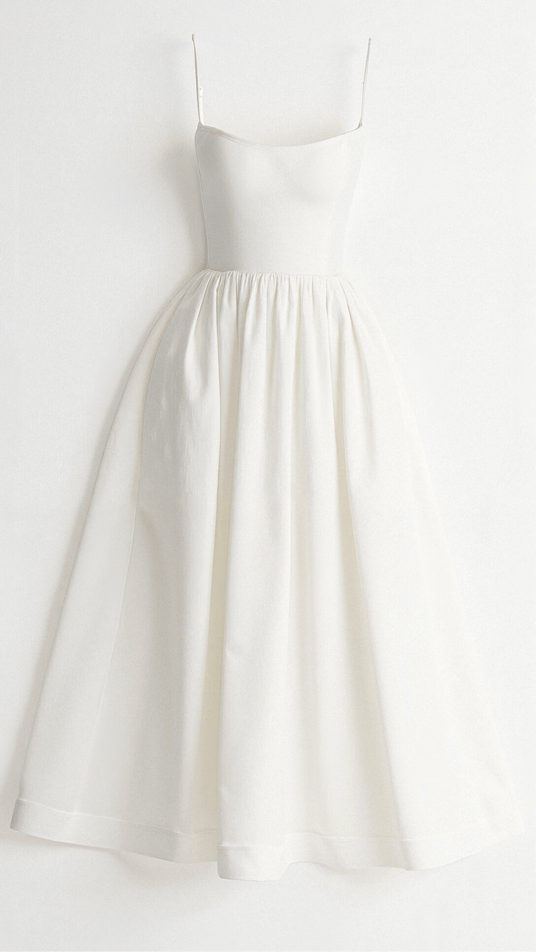 Sophia - Élégante robe midi à fines bretelles spaghetti