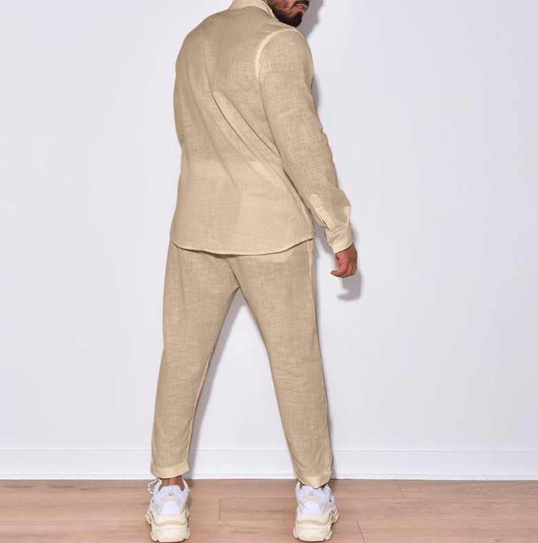 Liam - Ensemble deux pièces stylé avec chemise coupe décontractée et pantalon fuselé