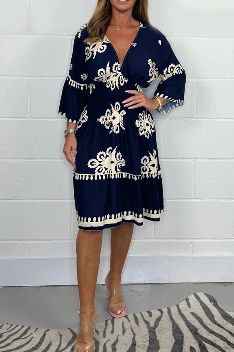 ChicGrace™ - Robe confortable à col en V et tendance