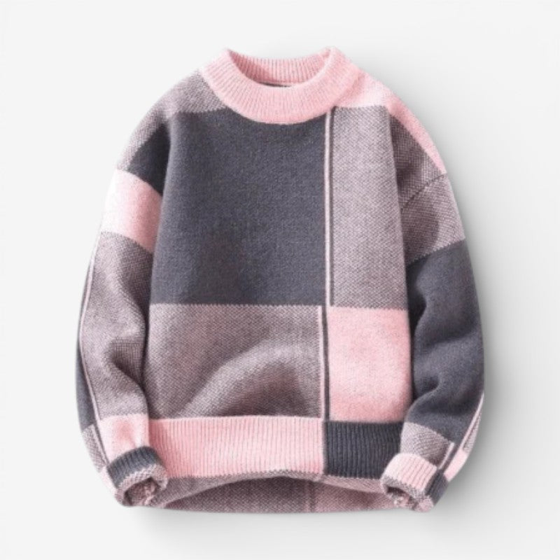 Albie – Maglione a vestibilità ampia con scollo rotondo e maniche lunghe | Comfort rilassato per uso quotidiano | Stile classico senza tempo | Taglie M–4XL | Nero, Verde, Blu, Rosa Materiale