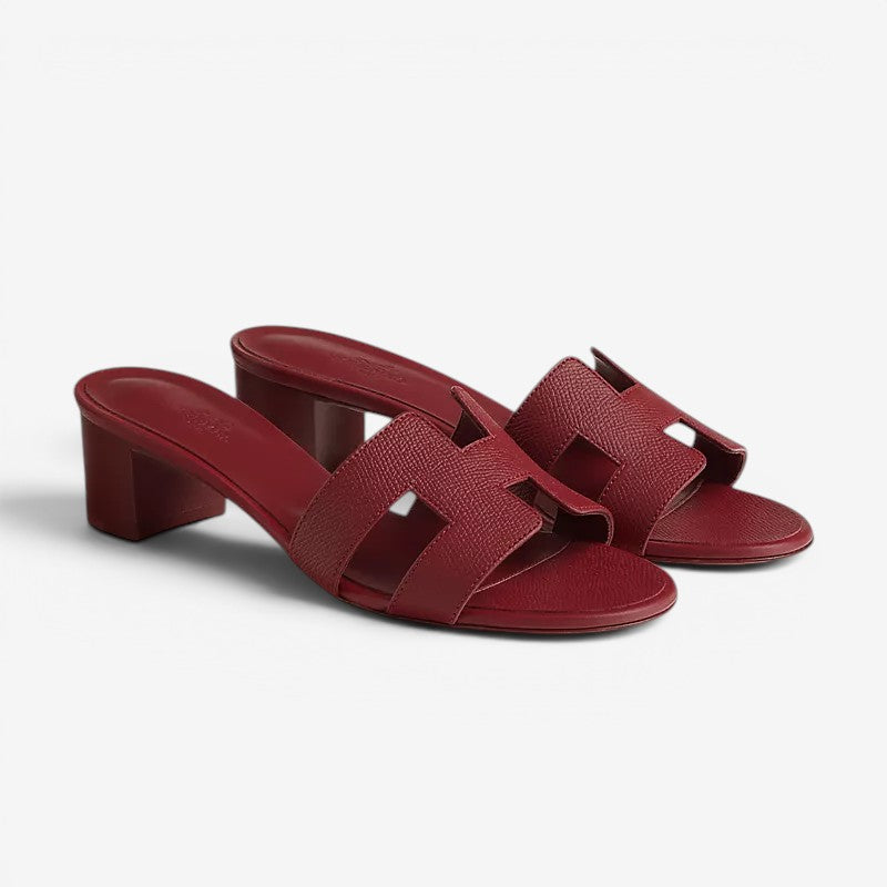 Sandali da donna con tacco quadrato e design slip-on