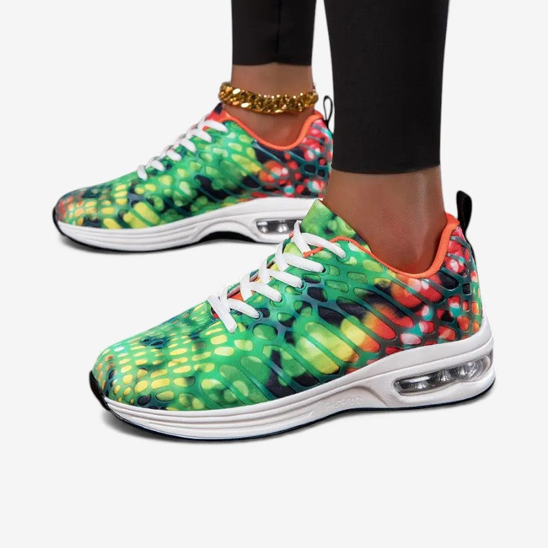 Luna – Sneakersy z zaokrąglonym noskiem, sznurowane, z antypoślizgową podeszwą