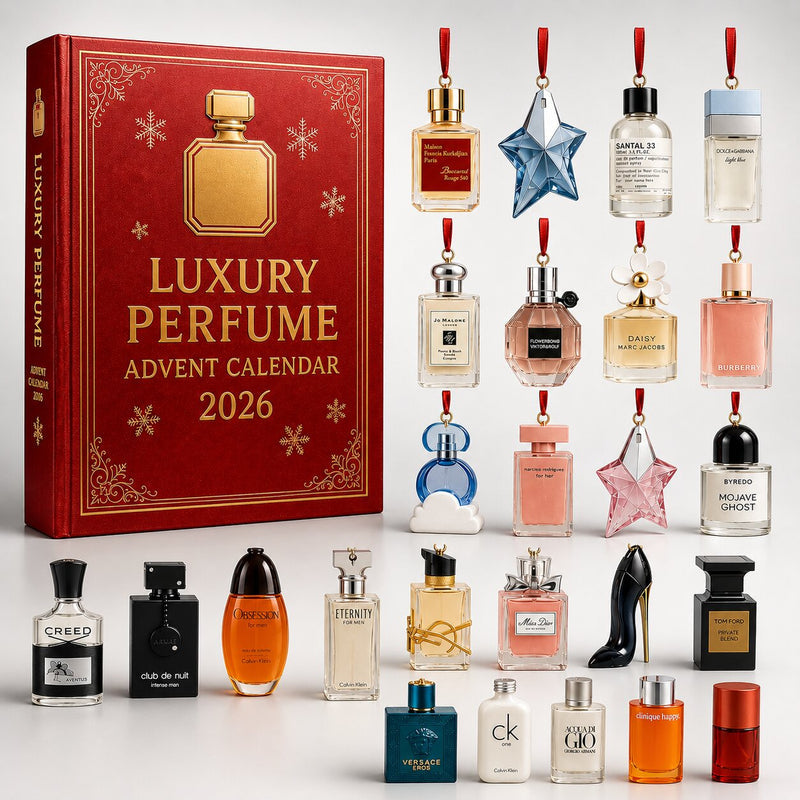 ScentBottle – Calendario dell’Avvento a forma di flacone di profumo con 24 decorazioni