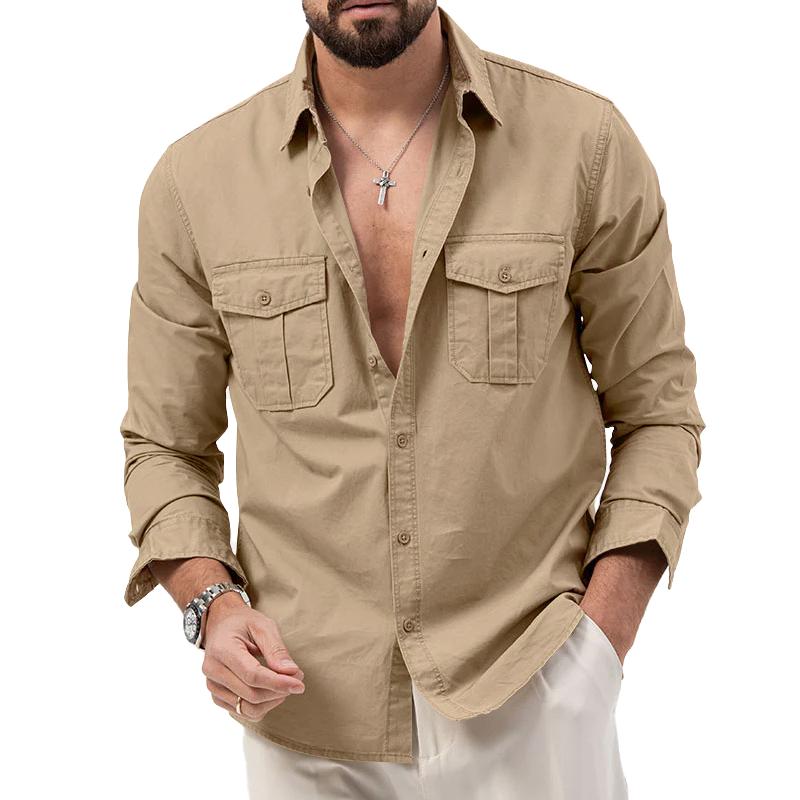 Paul - Classic Shirt with Long Sleeves and Notched Collar