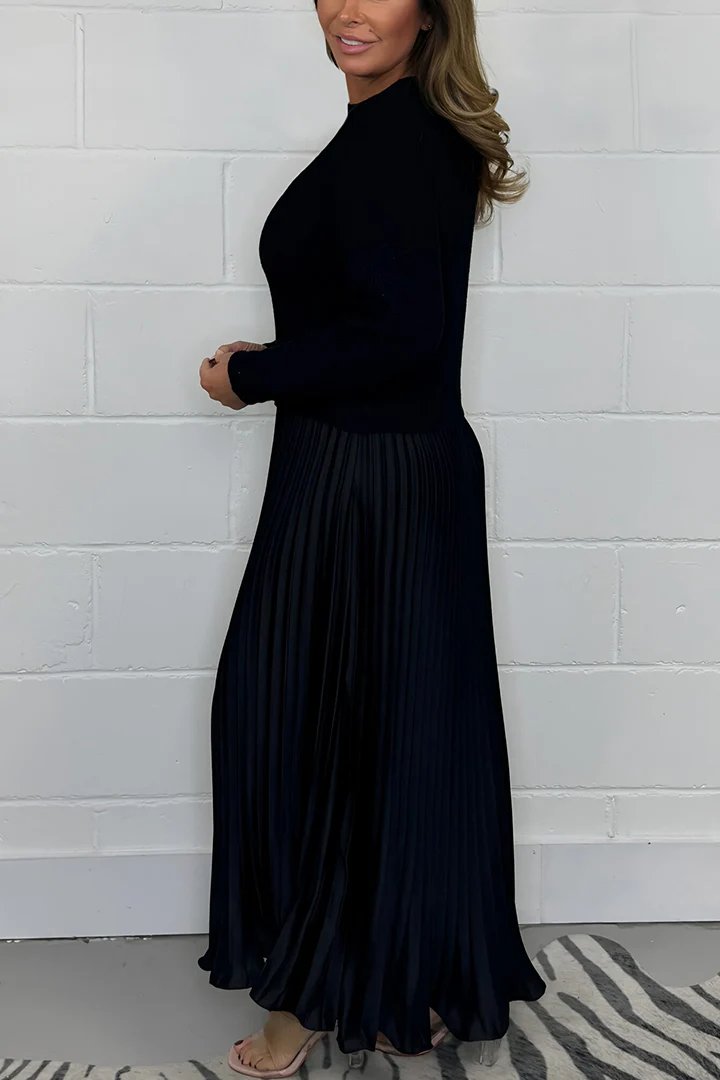 Anabel - Maglione a maniche lunghe con gonna a pieghe che unisce comfort e stile