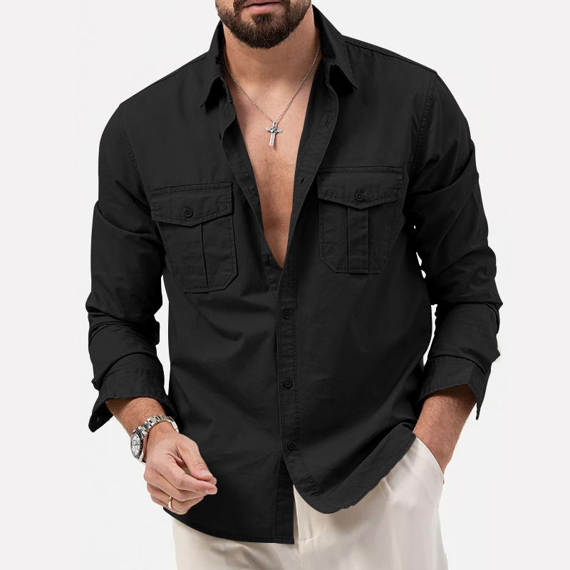 Paul - Classic Shirt with Long Sleeves and Notched Collar