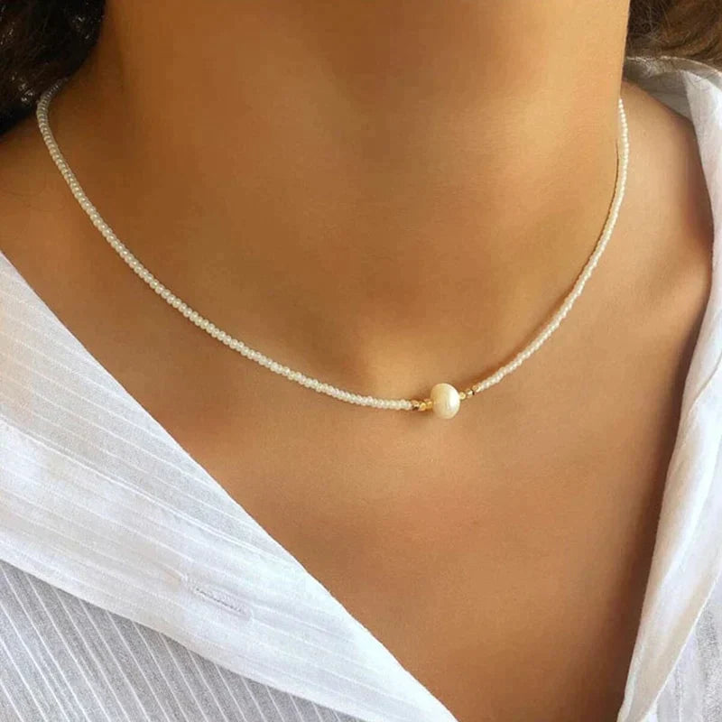 Ava - Elegant freshwater pearl necklace with adjustable chain | Buy 1+1 Free