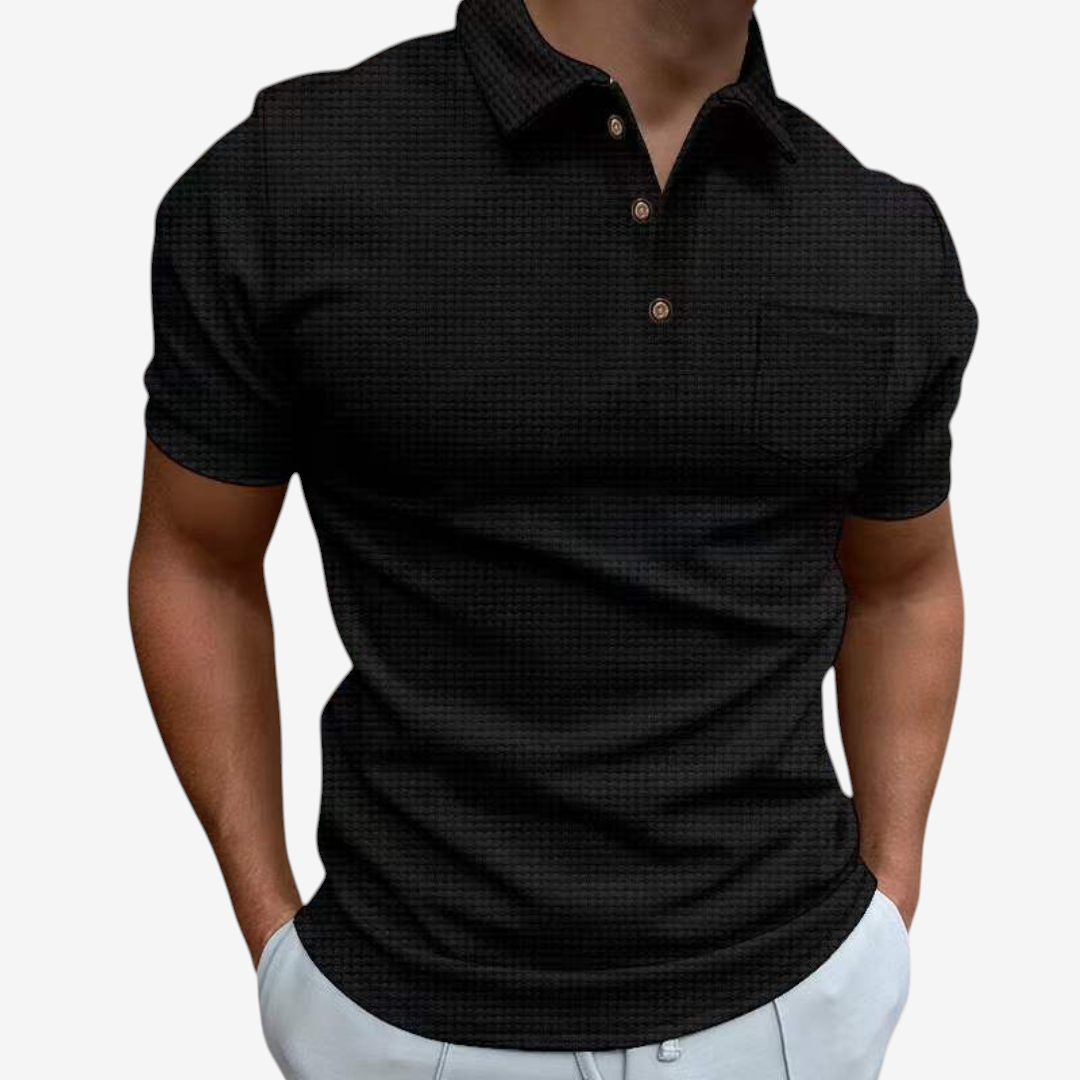 Marco – polokošile s krátkým rukávem, náprsní kapsou a zapínáním na tři knoflíky