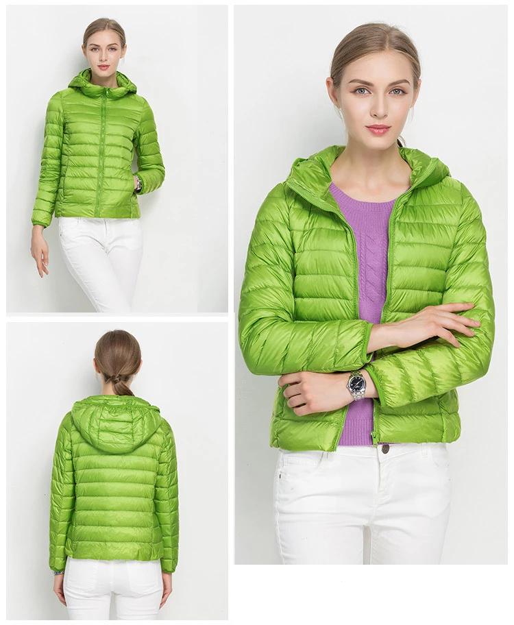 Lena – Stylish lightweight puffer coat with hood and front zipper for everyday wear