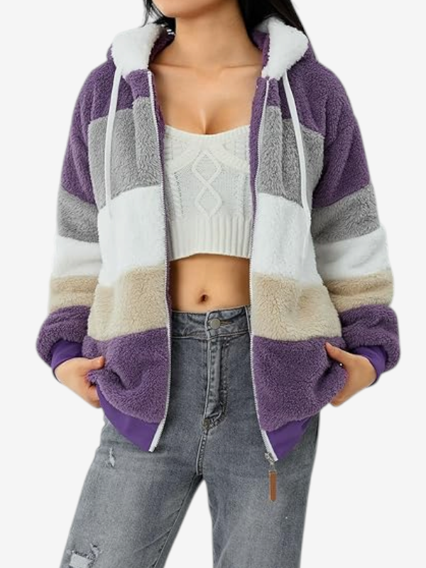 TeddyHood – Fluffy Fleece Vest with Full-Length Zipper and Hood