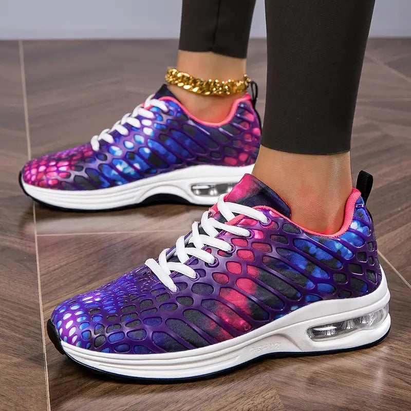 Luna – Sneakersy z zaokrąglonym noskiem, sznurowane, z antypoślizgową podeszwą