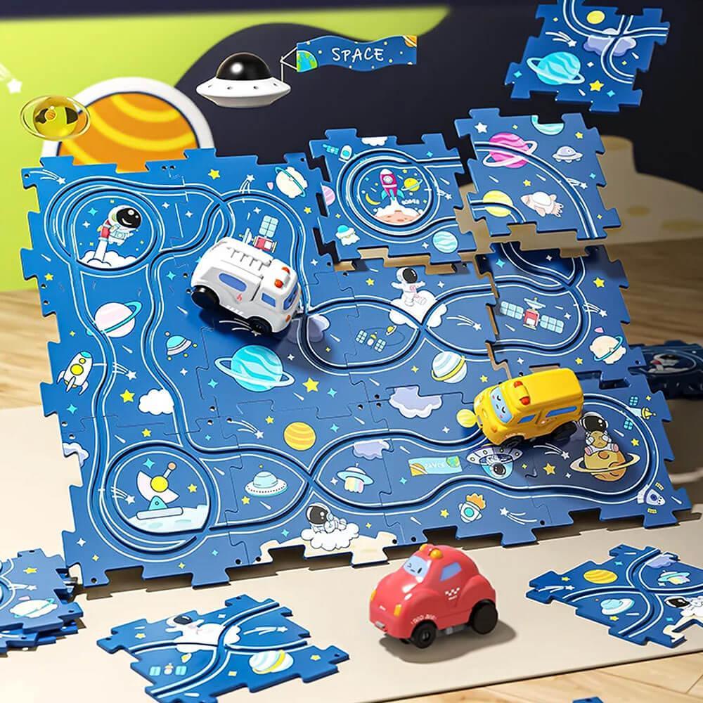 TrackQuest - Skladacie puzzle s pretekárskou dráhou