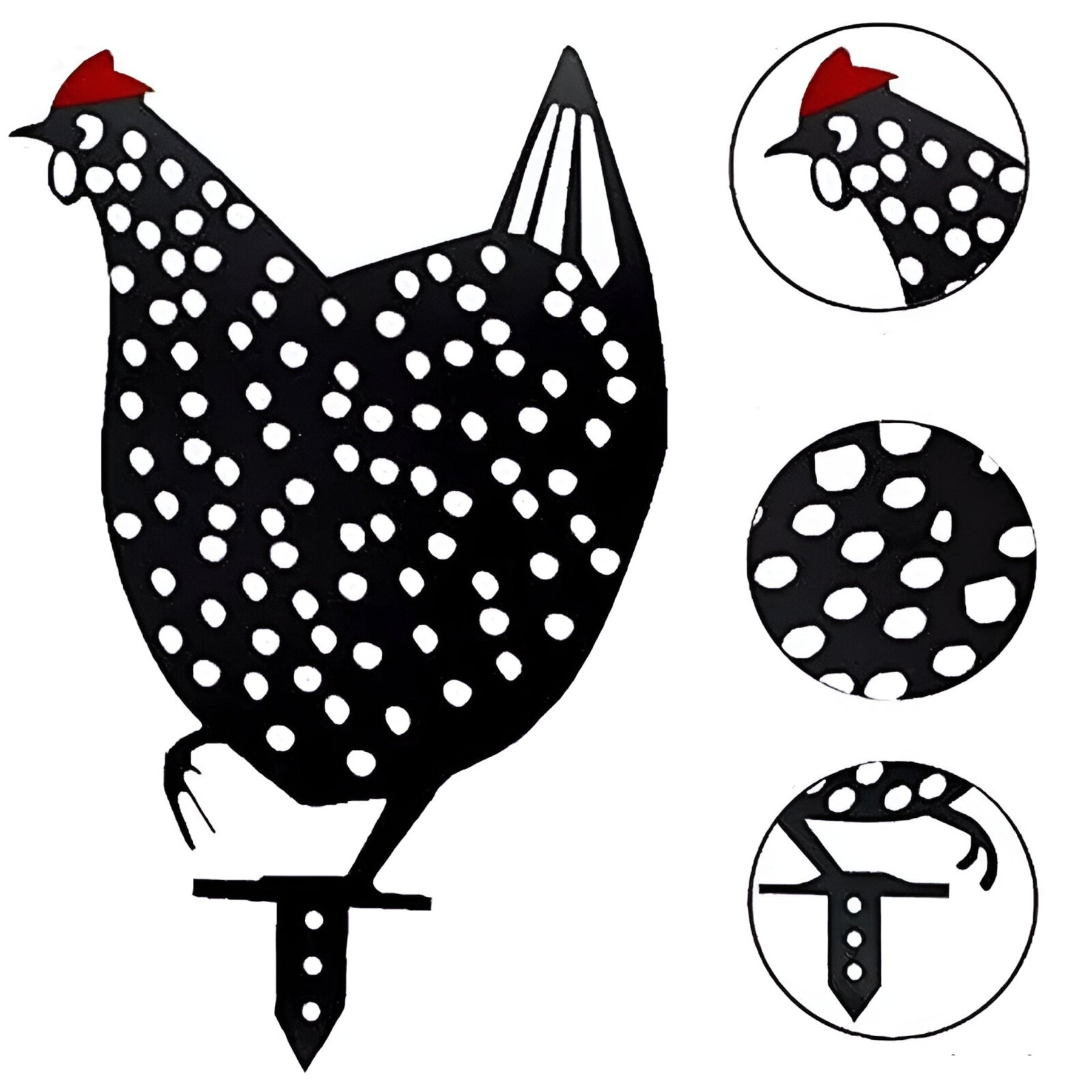 CharmingCluck - Famille de poules en acrylique ludique pour décoration de jardin