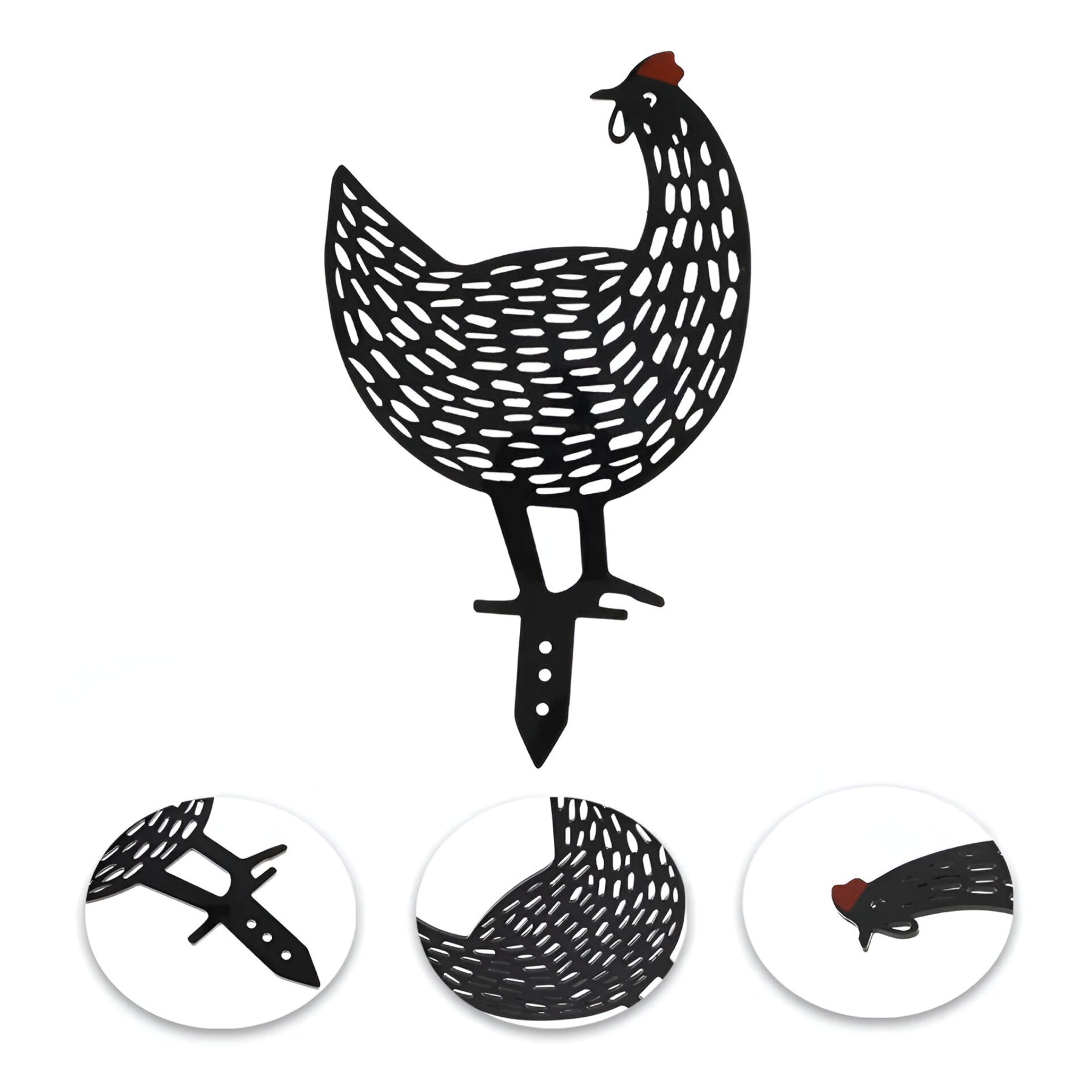 CharmingCluck - Famille de poules en acrylique ludique pour décoration de jardin