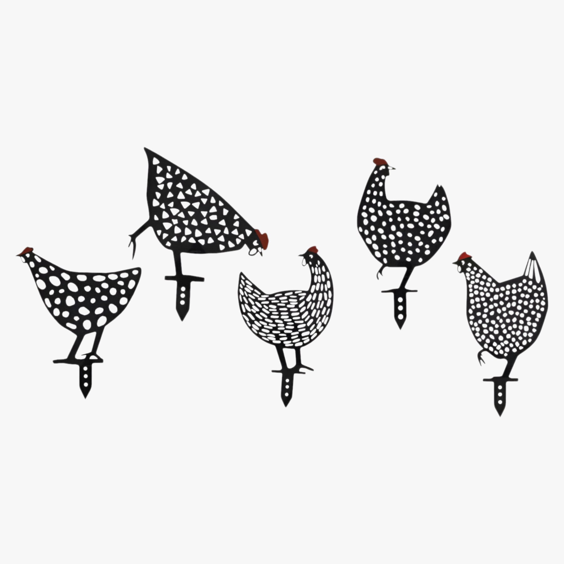 CharmingCluck - Famille de poules en acrylique ludique pour décoration de jardin