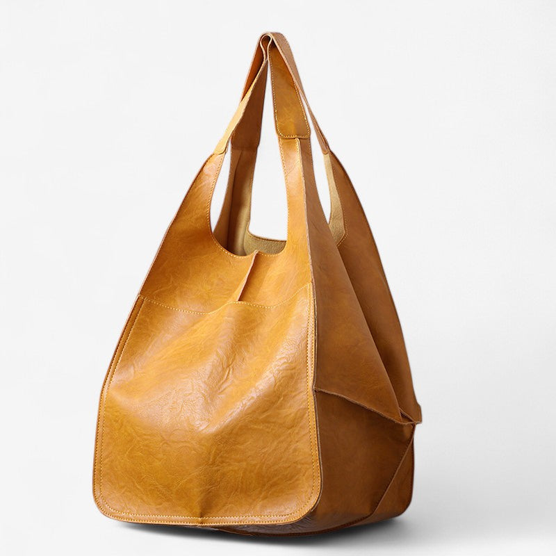Lina – Borsa a Spalla con Chiusura a Bottone e Tasche Multiple