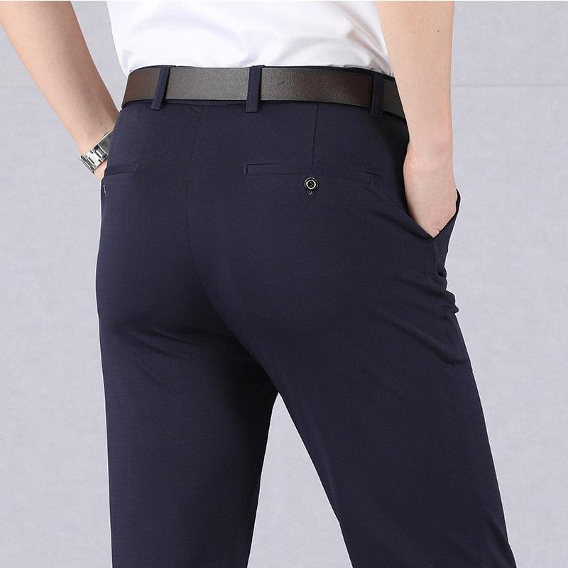 James - Pantaloni a vita elasticizzata slim fit con tasche per comfort quotidiano