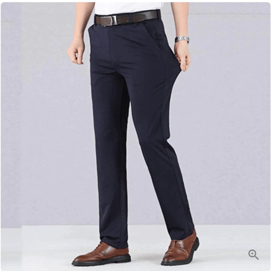 James - Pantaloni a vita elasticizzata slim fit con tasche per comfort quotidiano