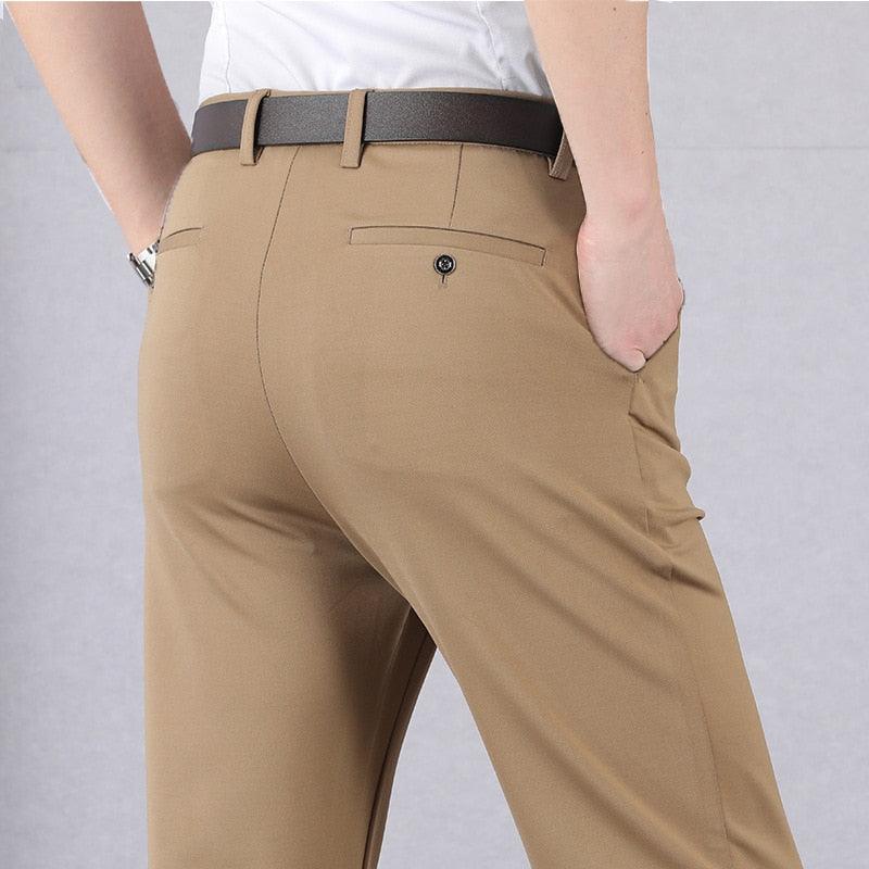 James - Pantaloni a vita elasticizzata slim fit con tasche per comfort quotidiano
