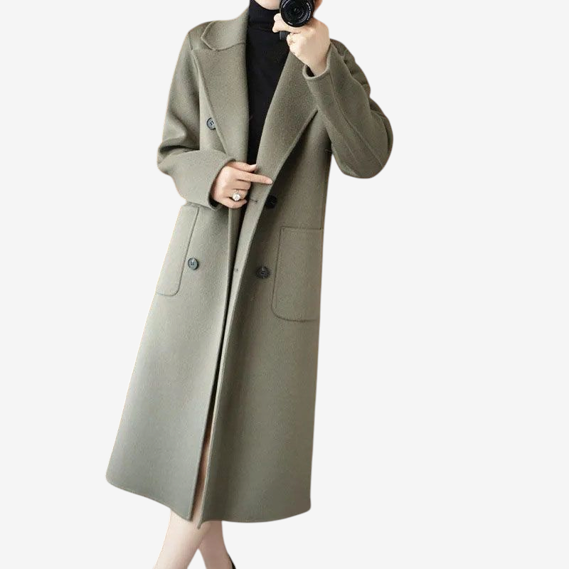 TweedLine – Cappotto oversize in tweed con chiusura monopetto e due tasche laterali