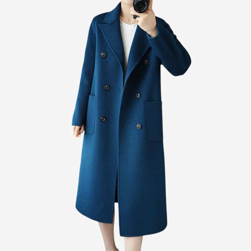 TweedLine – Cappotto oversize in tweed con chiusura monopetto e due tasche laterali
