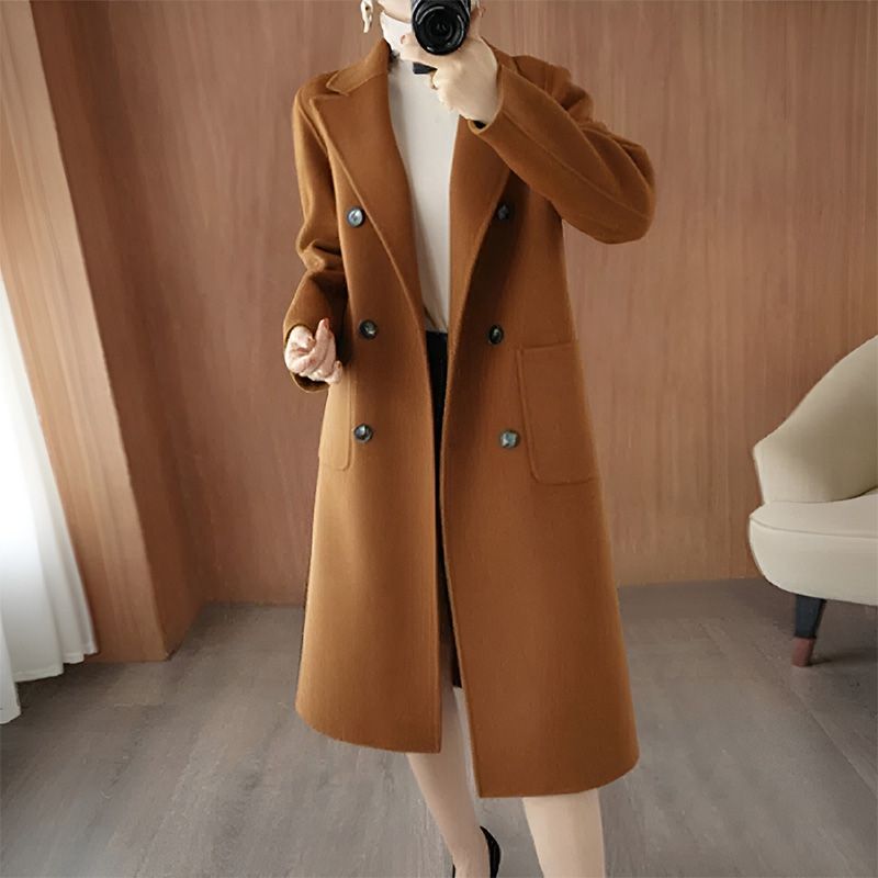 TweedLine – Cappotto oversize in tweed con chiusura monopetto e due tasche laterali