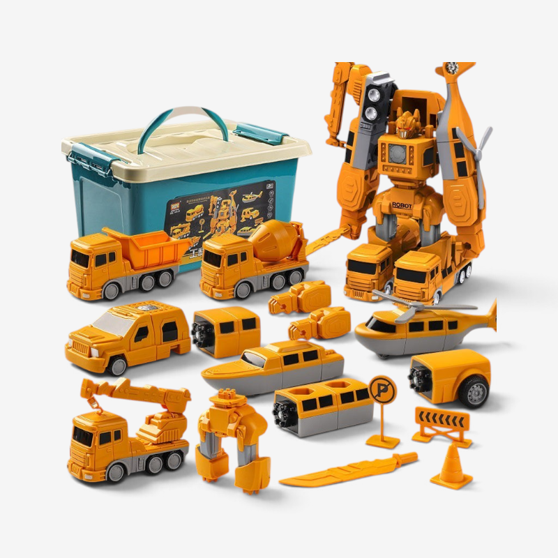 Magnetra – Set de vehículos de construcción magnéticos con diseño transformable