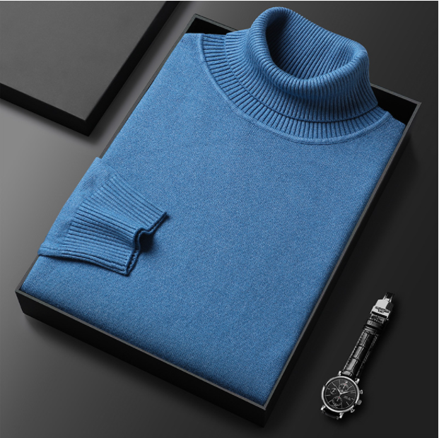 RibTurtle – Turtleneck Sweater with Ribbed Collar and Cuffs