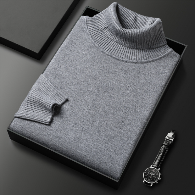 RibTurtle – Turtleneck Sweater with Ribbed Collar and Cuffs