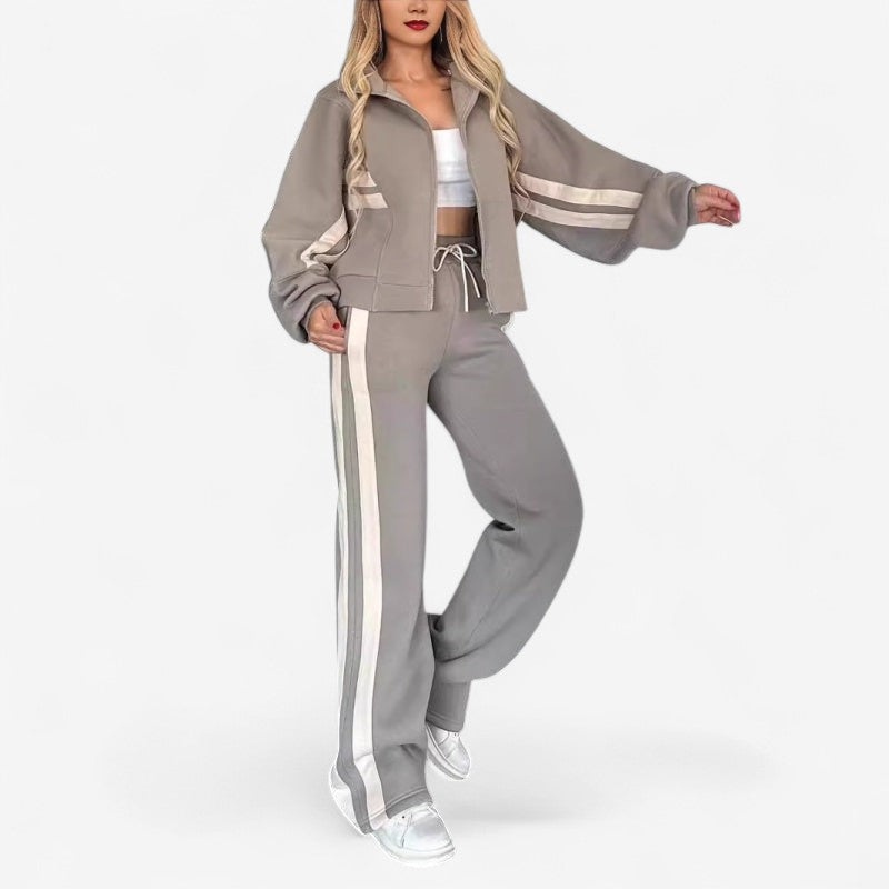 Jessica – Ensemble Deux Pièces avec Veste à Manches Longues et Pantalon à Cordon