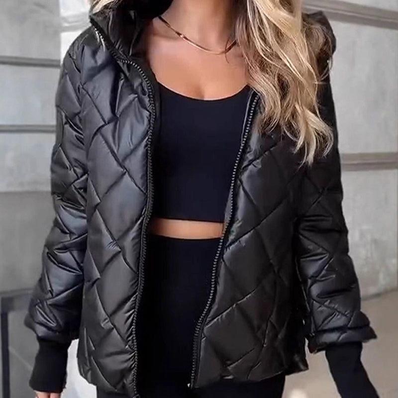 QuiltaWear - Geacă matlasată de damă cu model romboidal