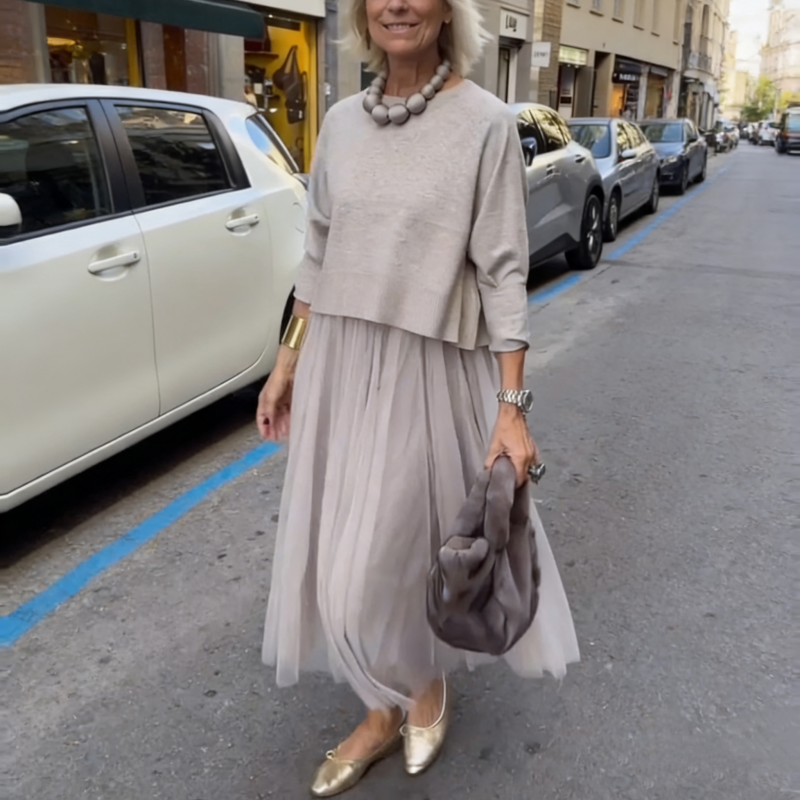 KnitDress – Robe sans manches à la silhouette fluide