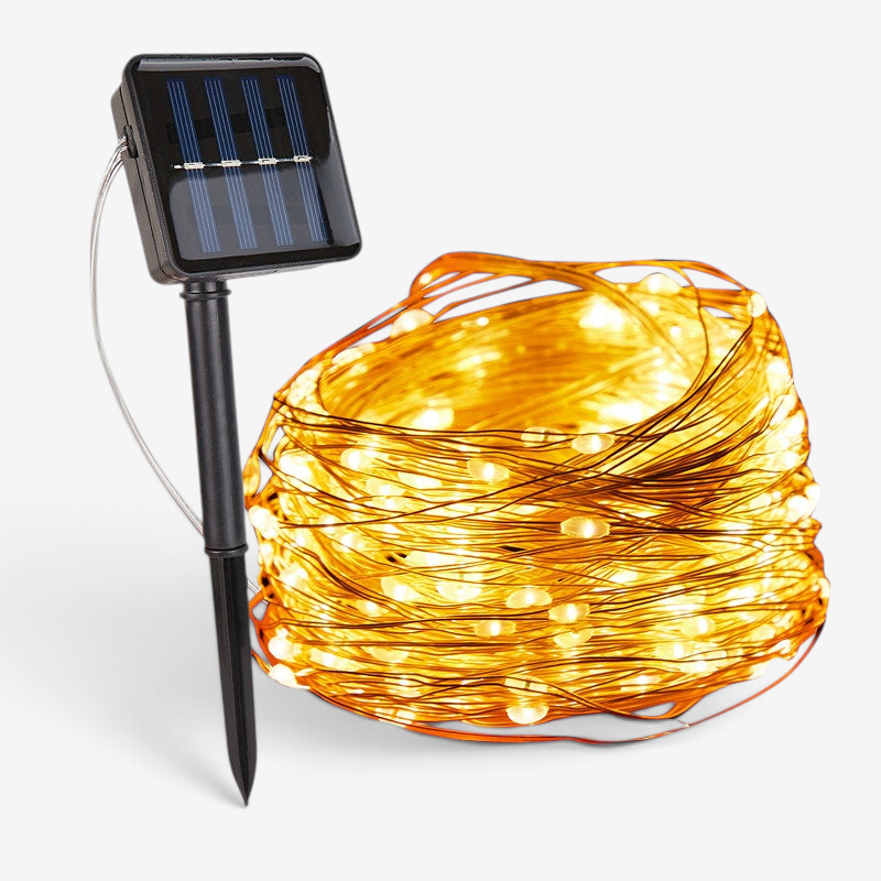 Catena luminosa solare a LED - Luci a stringa solari a LED con grado di impermeabilità IP65