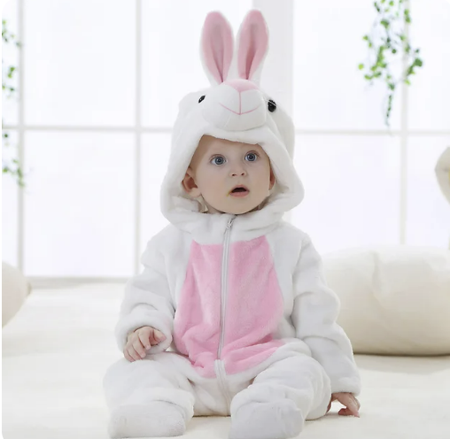 AnimalHoodie – Állatfejes kapucnis polár overál babáknak