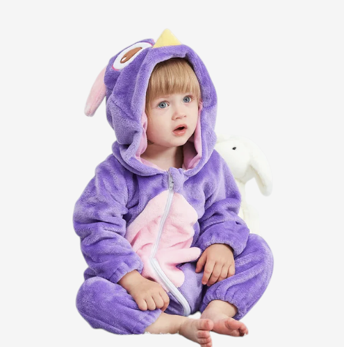 AnimalHoodie – Állatfejes kapucnis polár overál babáknak