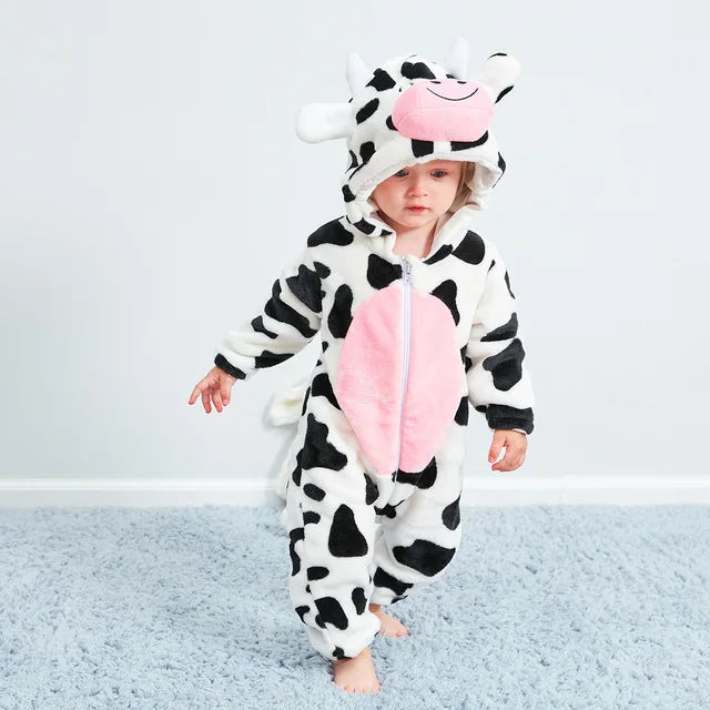 AnimalHoodie – Állatfejes kapucnis polár overál babáknak