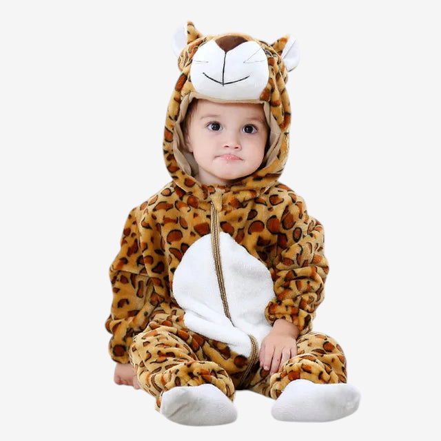 AnimalHoodie – Állatfejes kapucnis polár overál babáknak
