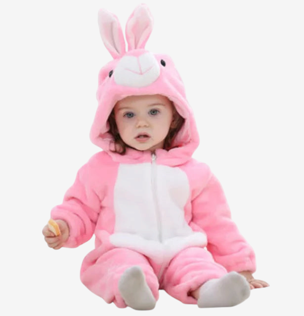 AnimalHoodie – Állatfejes kapucnis polár overál babáknak