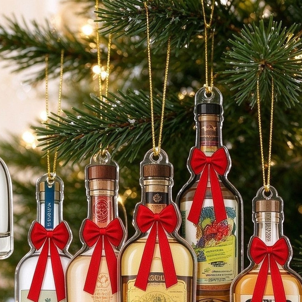 AgaveOrna – Tequila Bottle Advent Calendar with 24 Acrylic Ornaments