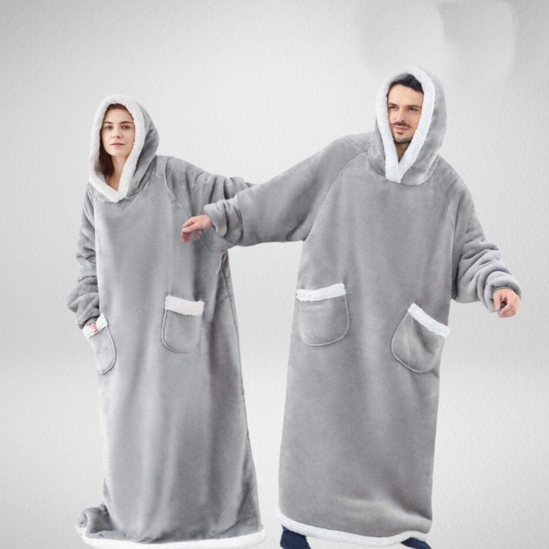 WarmWeave - Plaid Hoodie With Sherpa Lining And Reversible Design